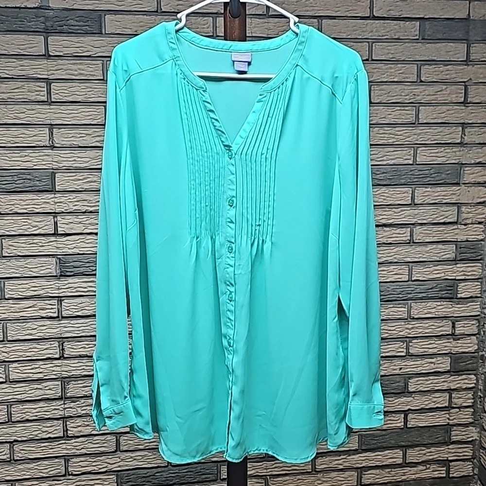 Karen Scott Woman Blouse Sz 1X Like New